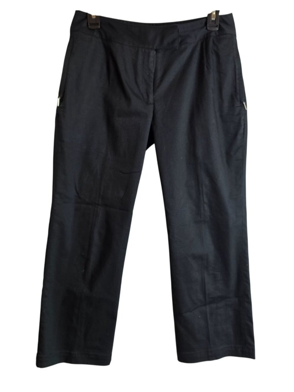 Nike Golf Tour Performance Dri-FIT Cropped Pants Women Size 4 Black Zip Pockets